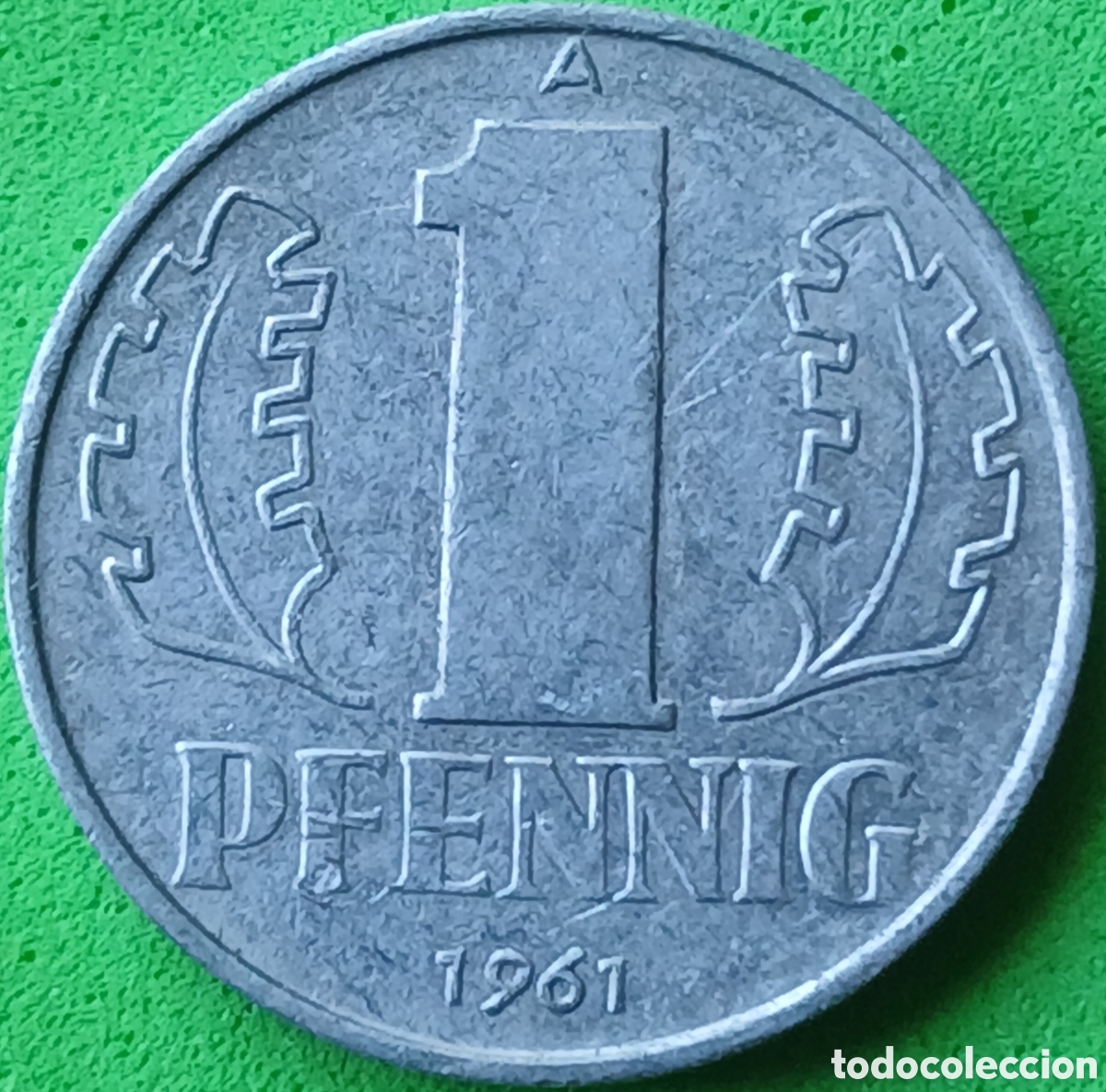 Monedas antiguas de Europa: Alemania Oriental 1 pfennig 1961 km#8.1