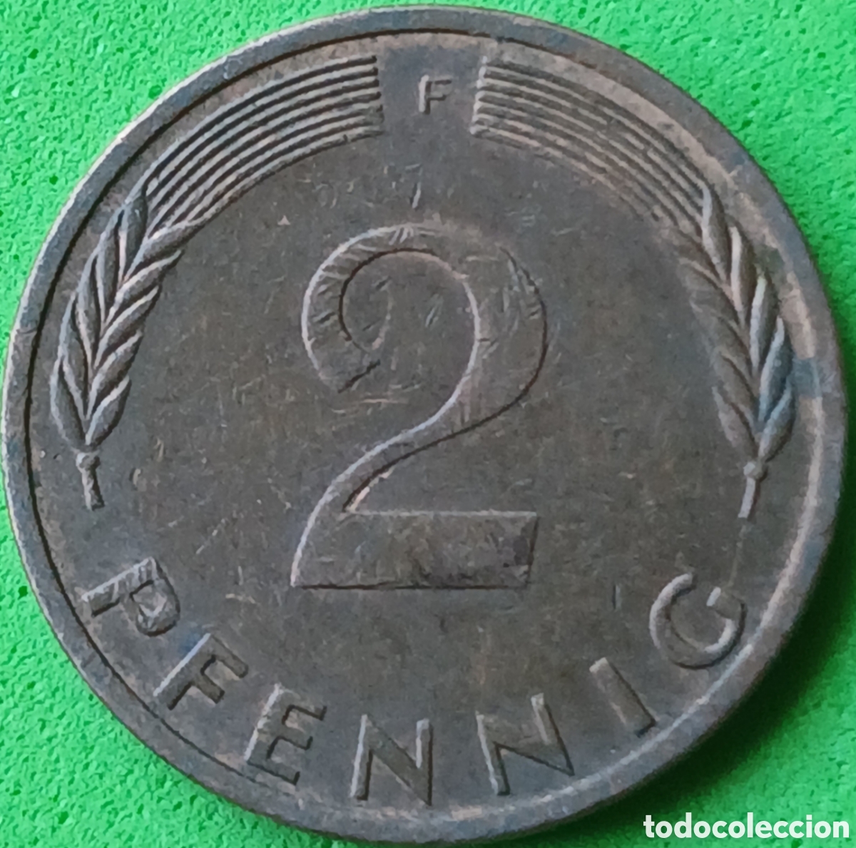 Monedas antiguas de Europa: Alemania Occidental 2 pfennig 1974 F km#106a