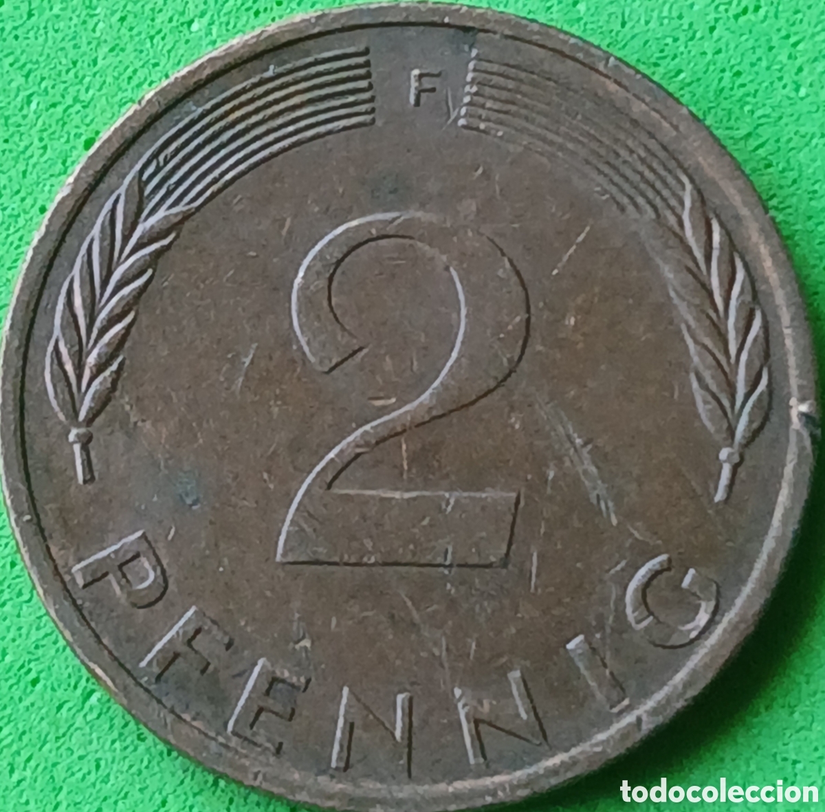 Monedas antiguas de Europa: Alemania Occidental 2 pfennig 1973 F km#106a