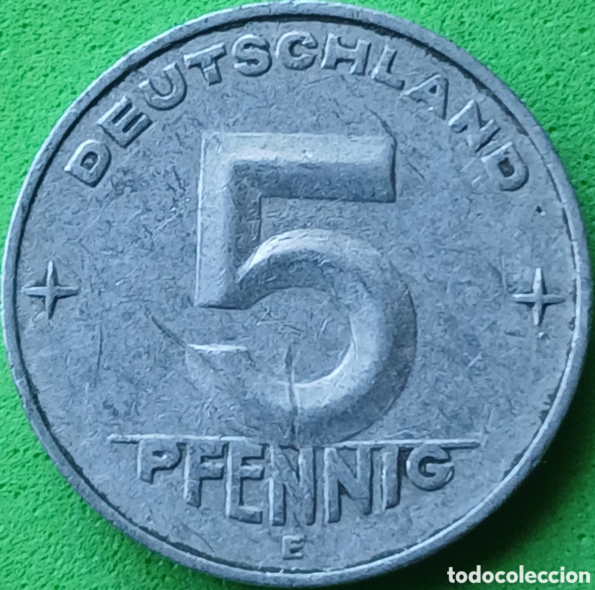 Monedas antiguas de Europa: Alemania Oriental 5 pfennig 1952 E km#6