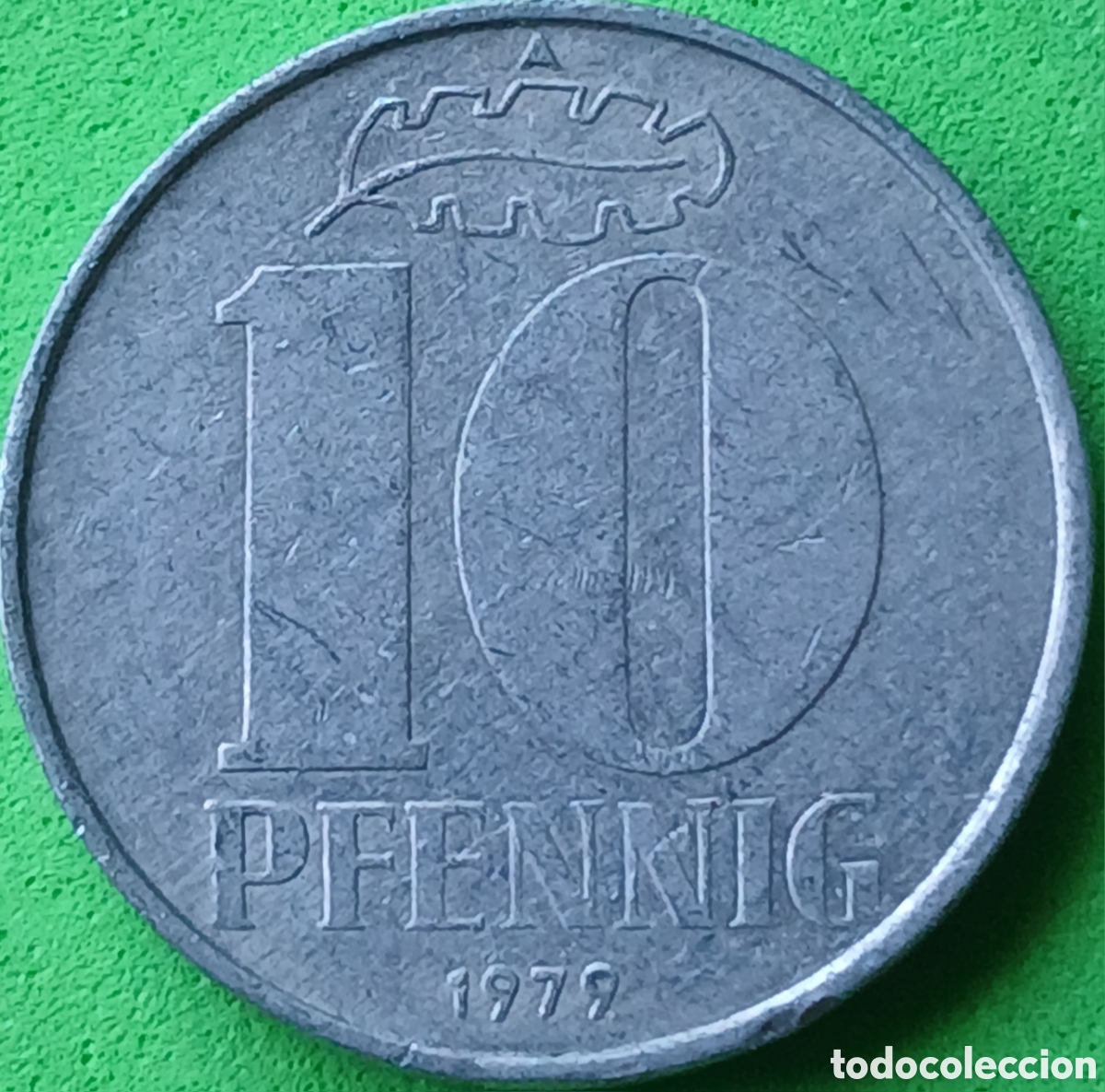 Monedas antiguas de Europa: Alemania Oriental 10 pfennig 1979 km#10