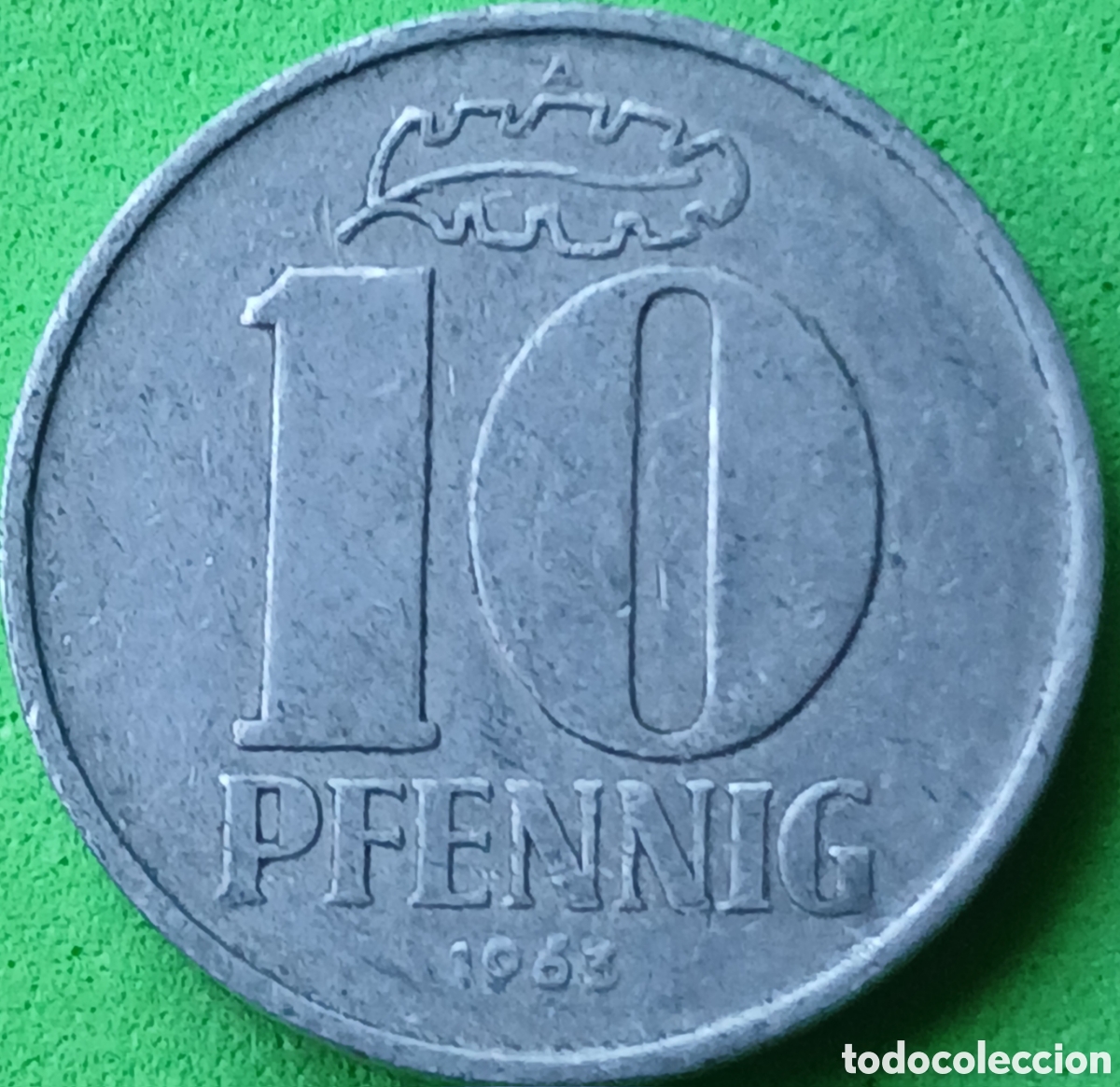 Monedas antiguas de Europa: Alemania Oriental 10 pfennig 1963 km#10