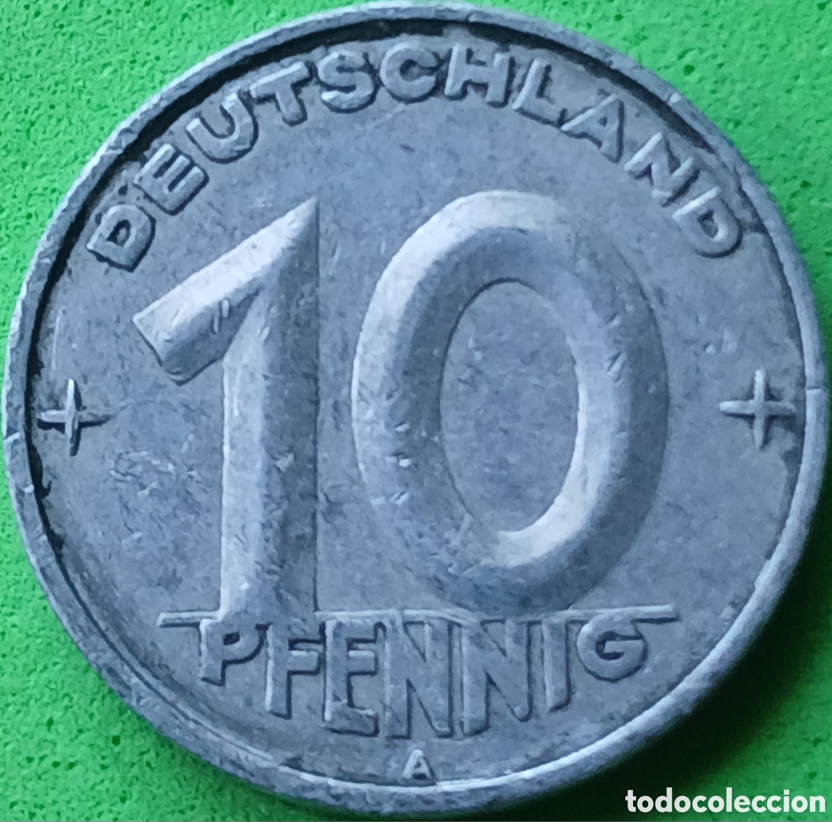 Monedas antiguas de Europa: Alemania Oriental 10 pfennig 1952 A km#7