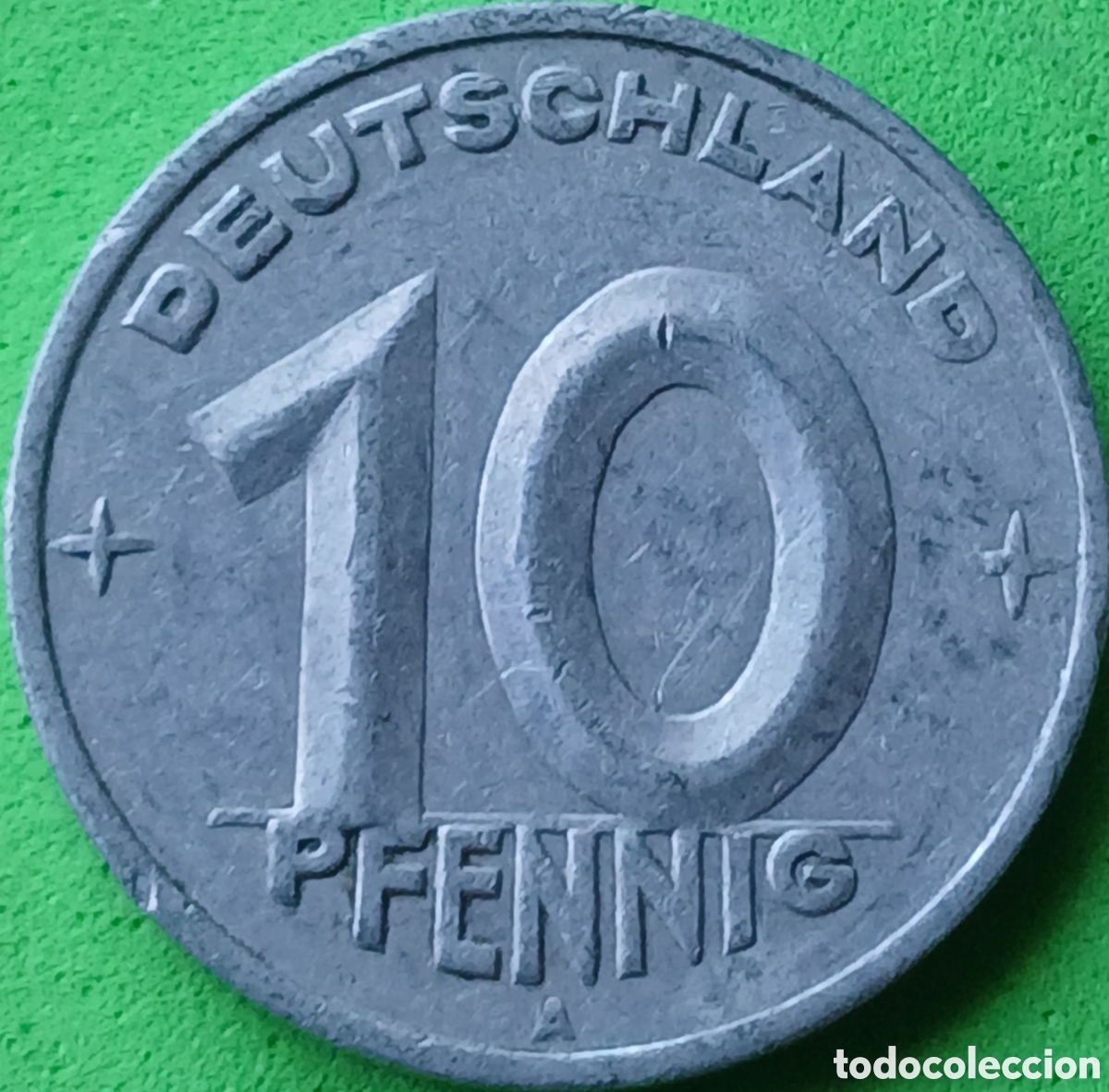 Monedas antiguas de Europa: Alemania Oriental 10 pfennig 1949 km#3