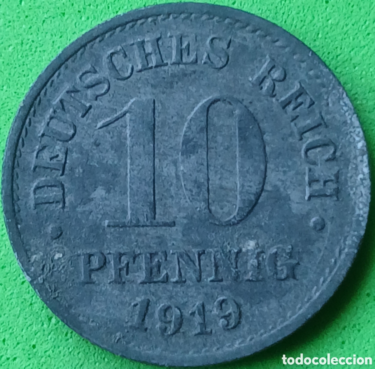 Monedas antiguas de Europa: Alemania Imperio 10 pfennig 1919 km#26