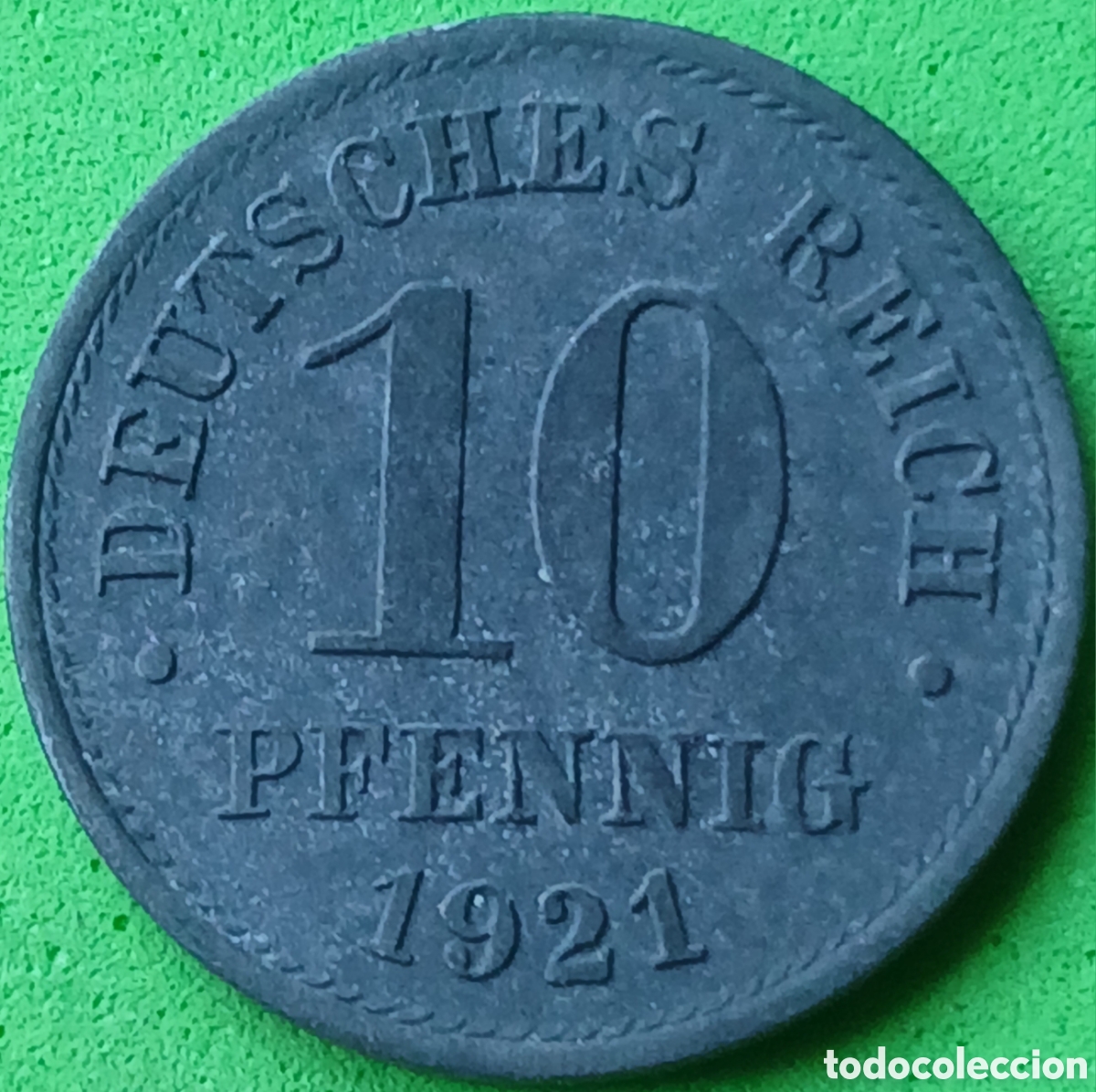Monedas antiguas de Europa: Alemania Imperio 10 pfennig 1921 km#26