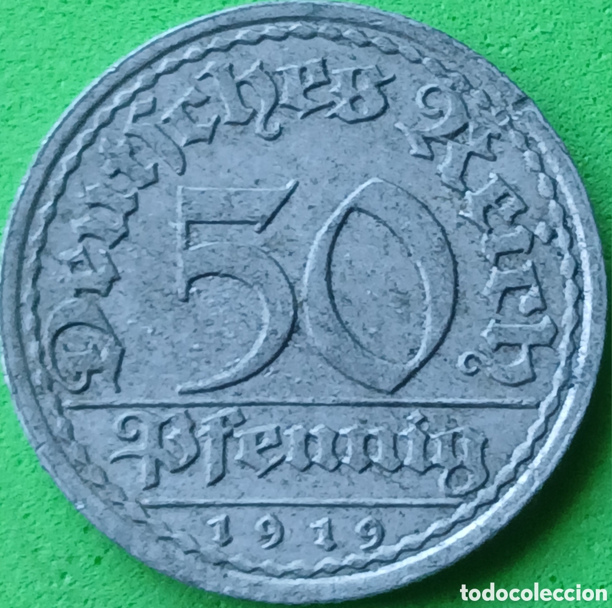 Monedas antiguas de Europa: Alemania Rep&uacute;blica de Weimar 50 pfennig 1919 A km#27