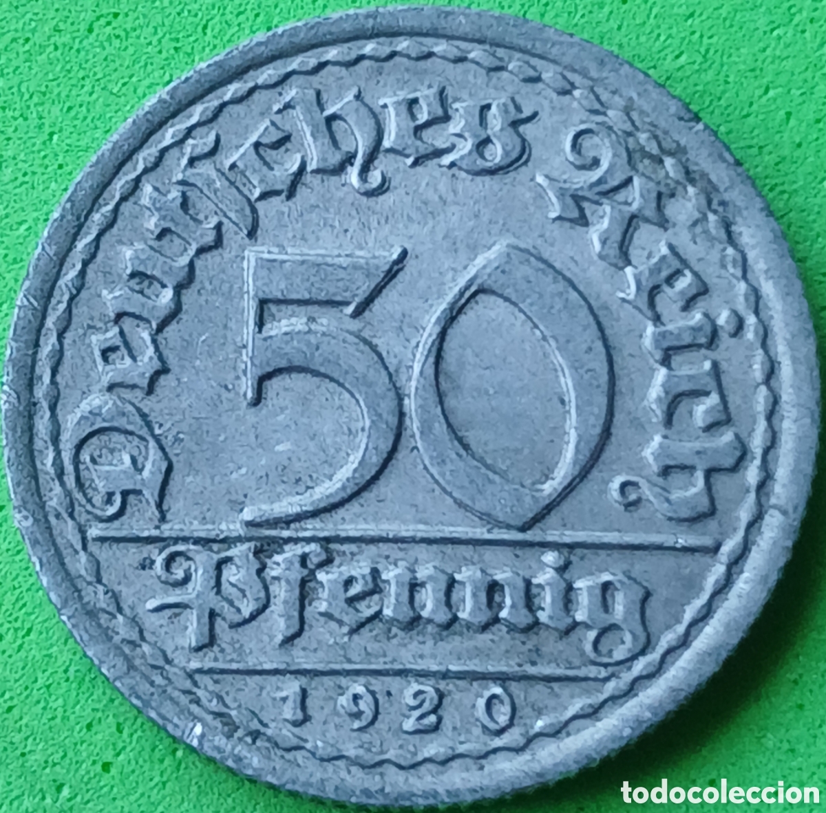 Monedas antiguas de Europa: Alemania Rep&uacute;blica de Weimar 50 pfennig 1920 F km#27