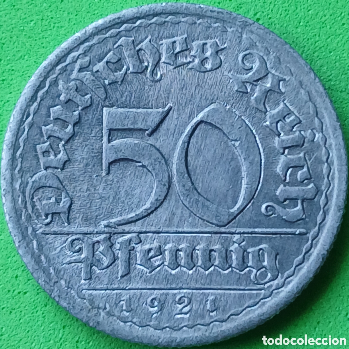 Monedas antiguas de Europa: Alemania Rep&uacute;blica de Weimar 50 pfennig 1921 G km#27