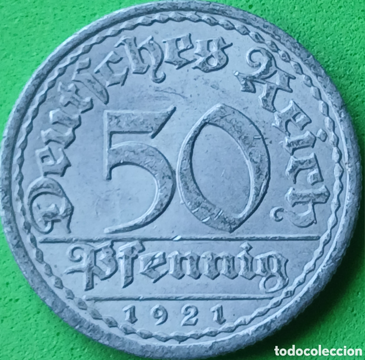 Monedas antiguas de Europa: Alemania Rep&uacute;blica de Weimar 50 pfennig 1921 A km#27