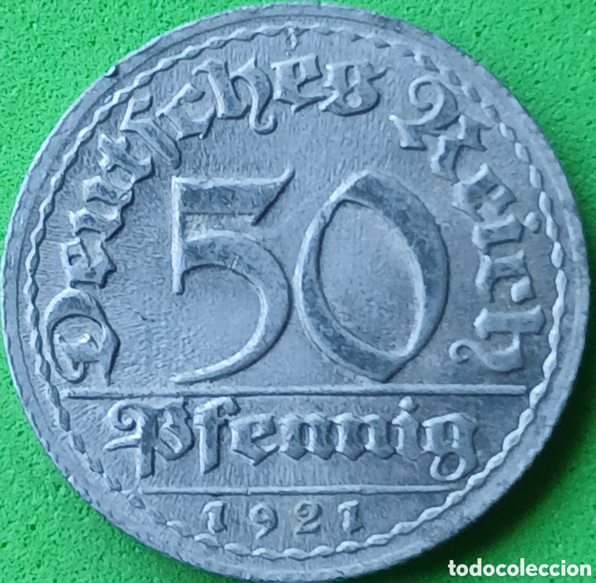 Monedas antiguas de Europa: Alemania Rep&uacute;blica de Weimar 50 pfennig 1921 D km#27