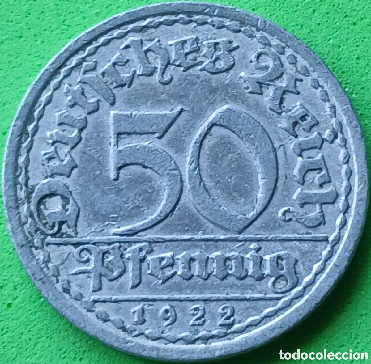 Monedas antiguas de Europa: Alemania Rep&uacute;blica de Weimar 50 pfennig 1922 A km#27