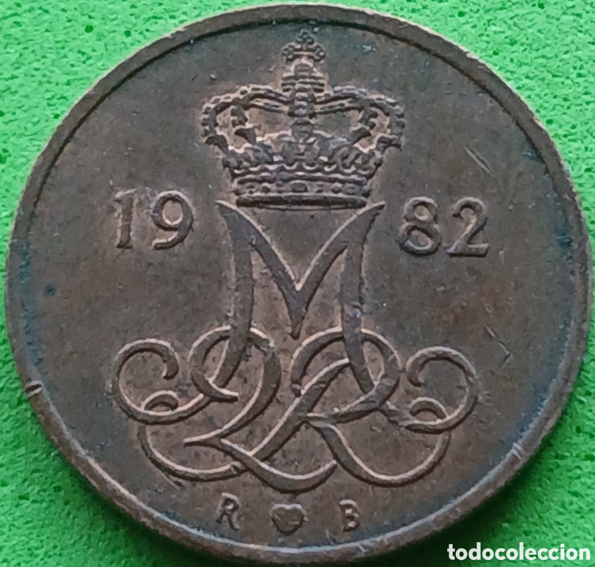 Monedas antiguas de Europa: Dinamarca 5 ore 1982 km#859 - Foto 2
