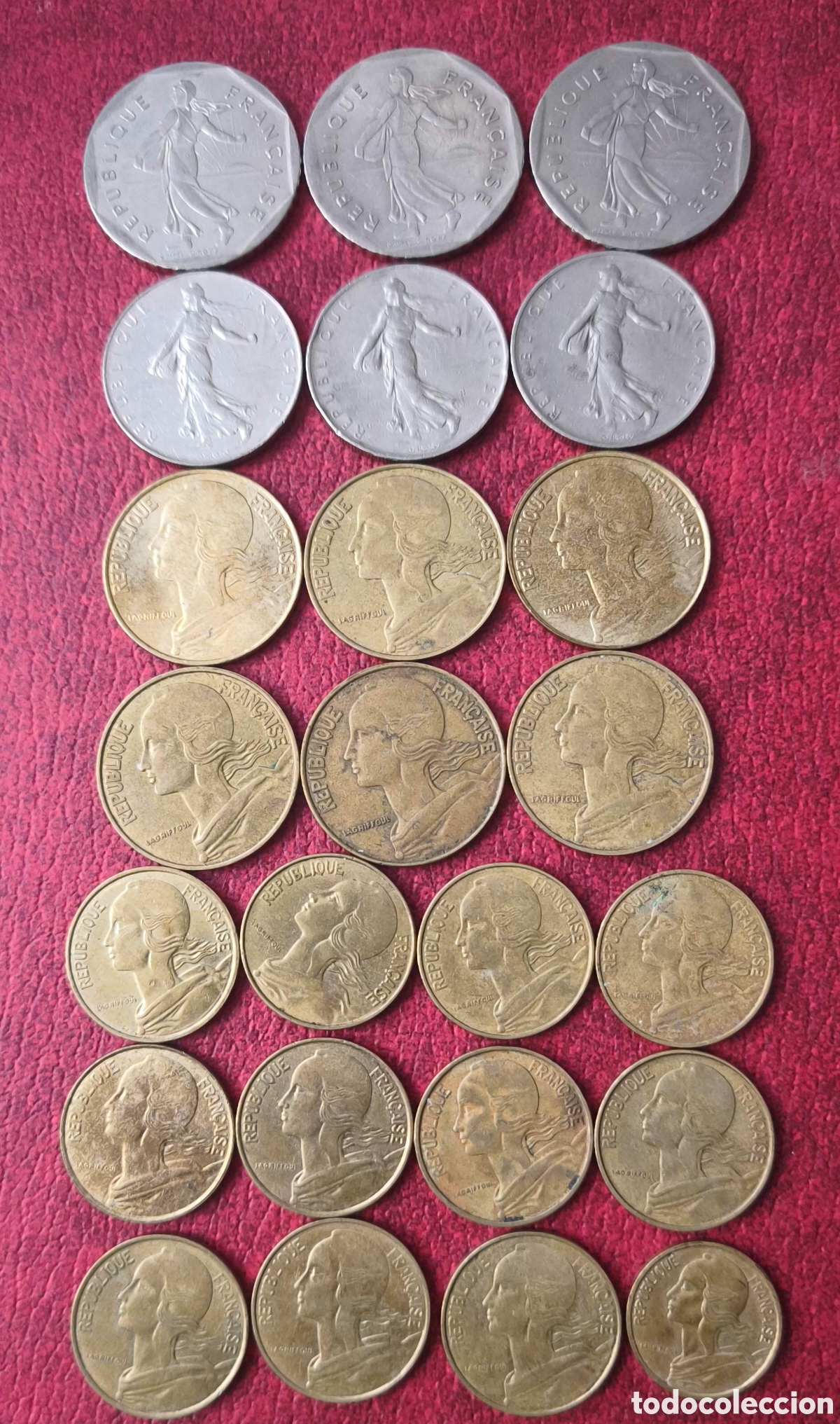 Monedas antiguas de Europa: Francia. Lote de monedas