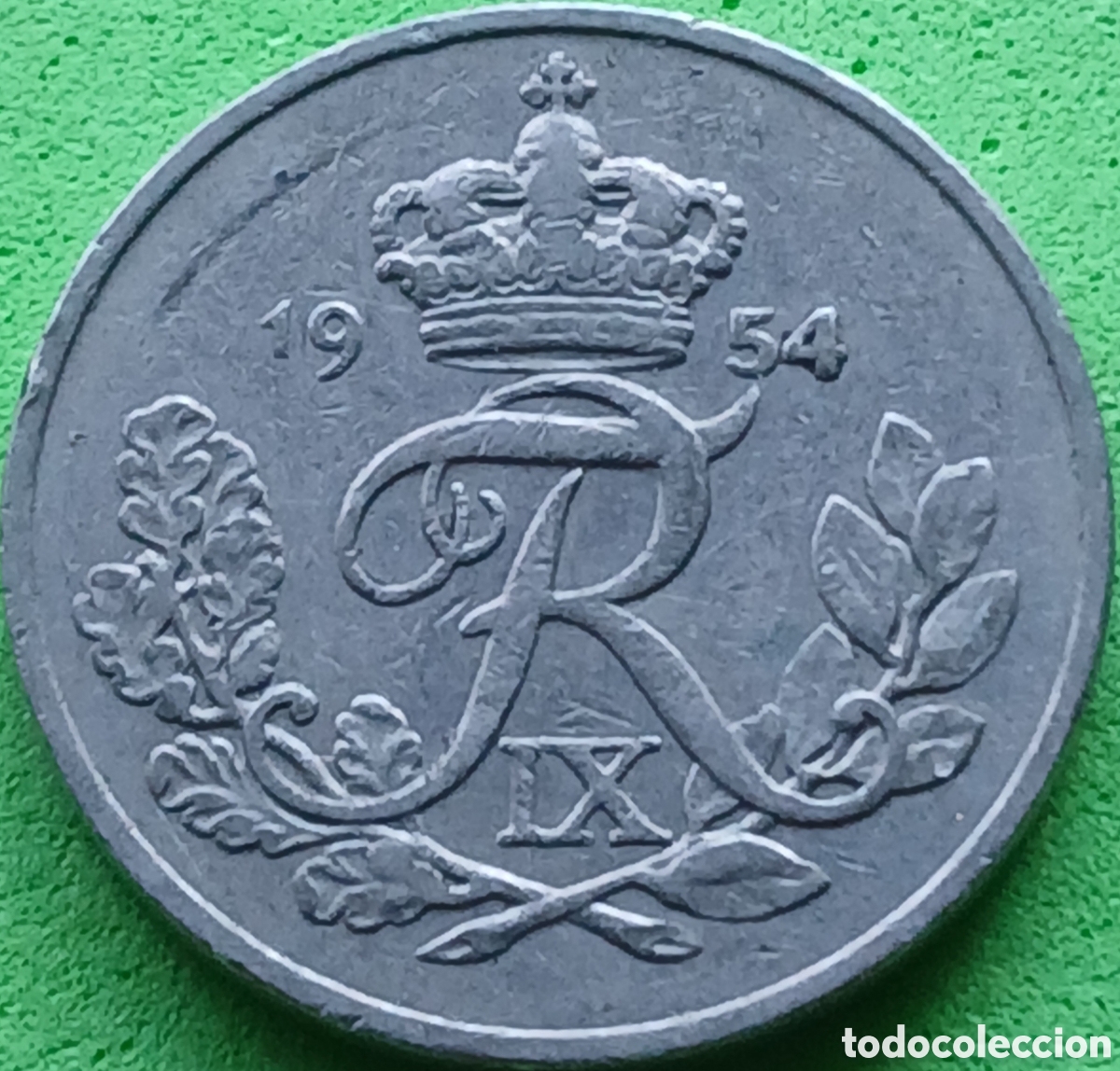 Monedas antiguas de Europa: Dinamarca 10 ore 1954 km#841
