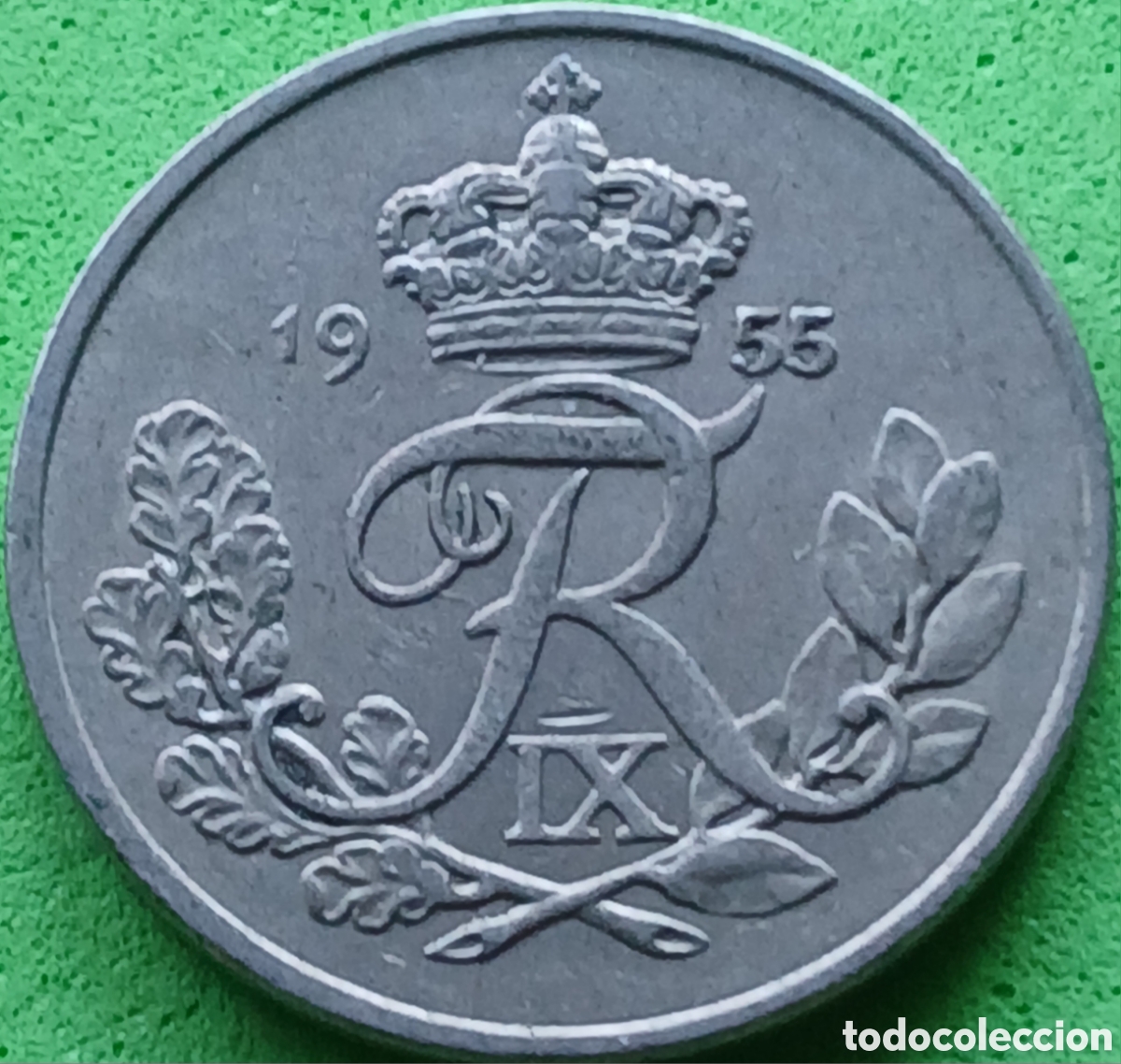 Monedas antiguas de Europa: Dinamarca 10 ore 1955 km#841
