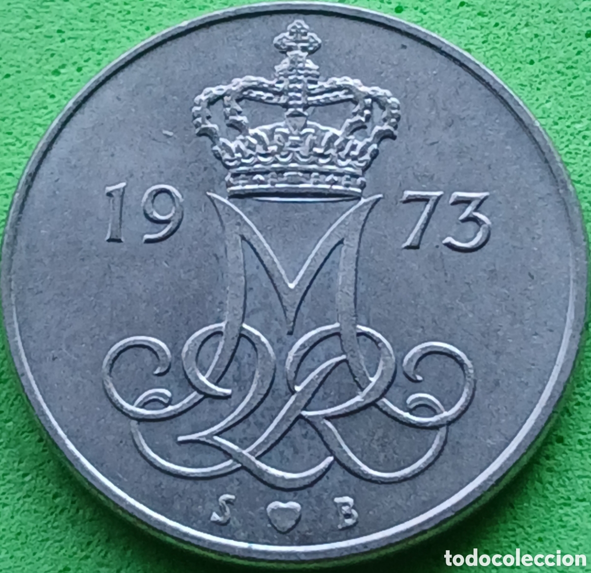 Monedas antiguas de Europa: Dinamarca 10 ore 1973 km#860