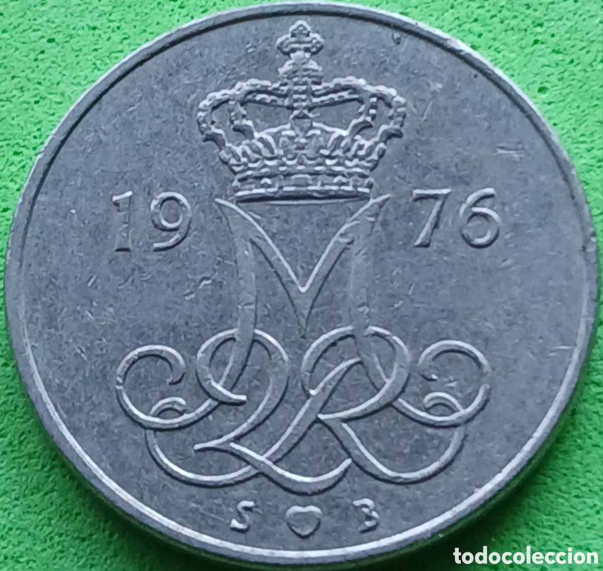 Monedas antiguas de Europa: Dinamarca 10 ore 1976 km#860