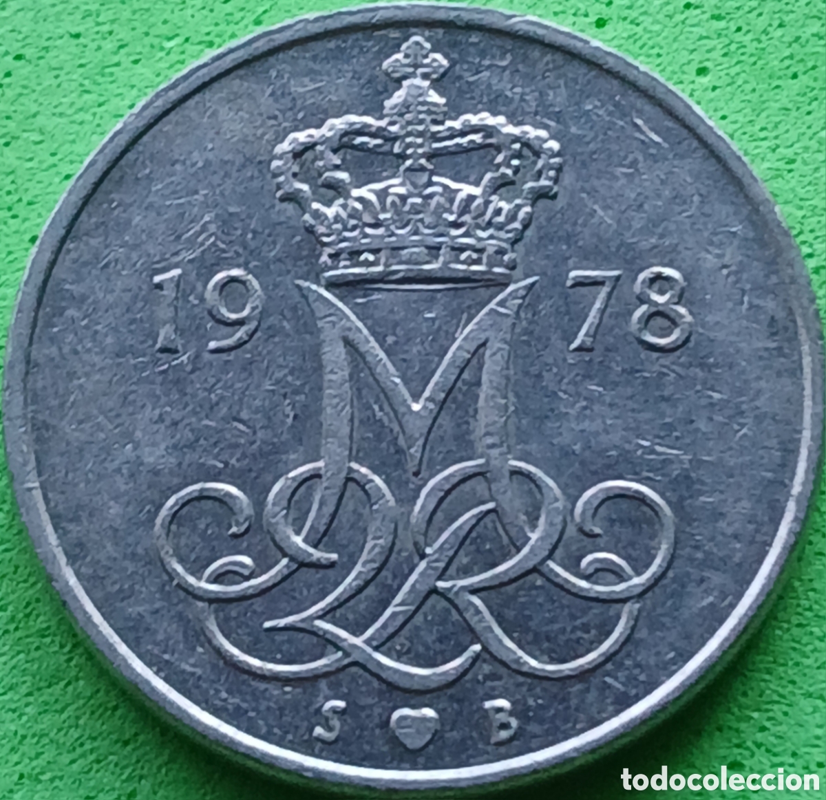Monedas antiguas de Europa: Dinamarca 10 ore 1978 km#860