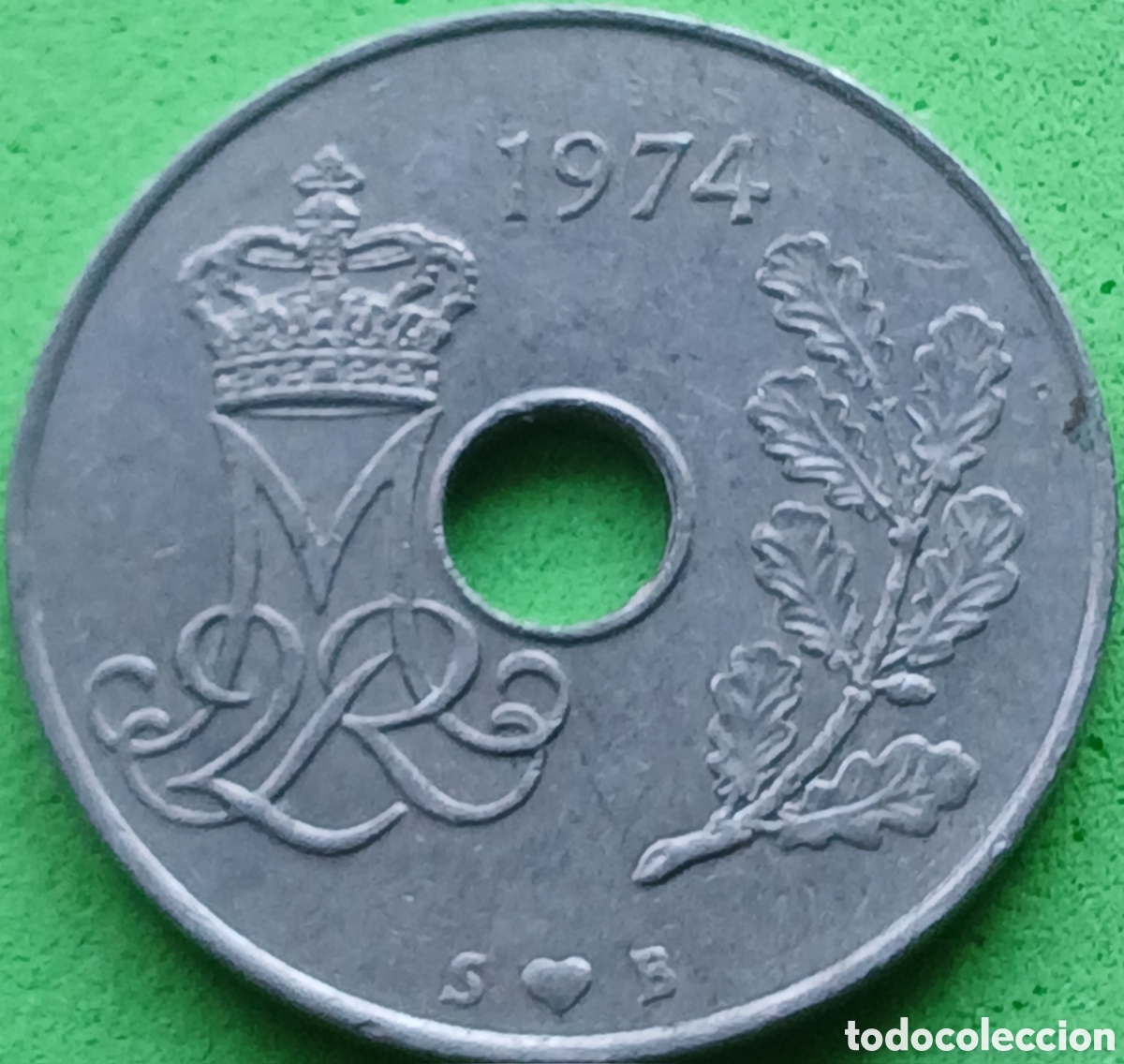 Monedas antiguas de Europa: Dinamarca 25 ore 1974 km#861
