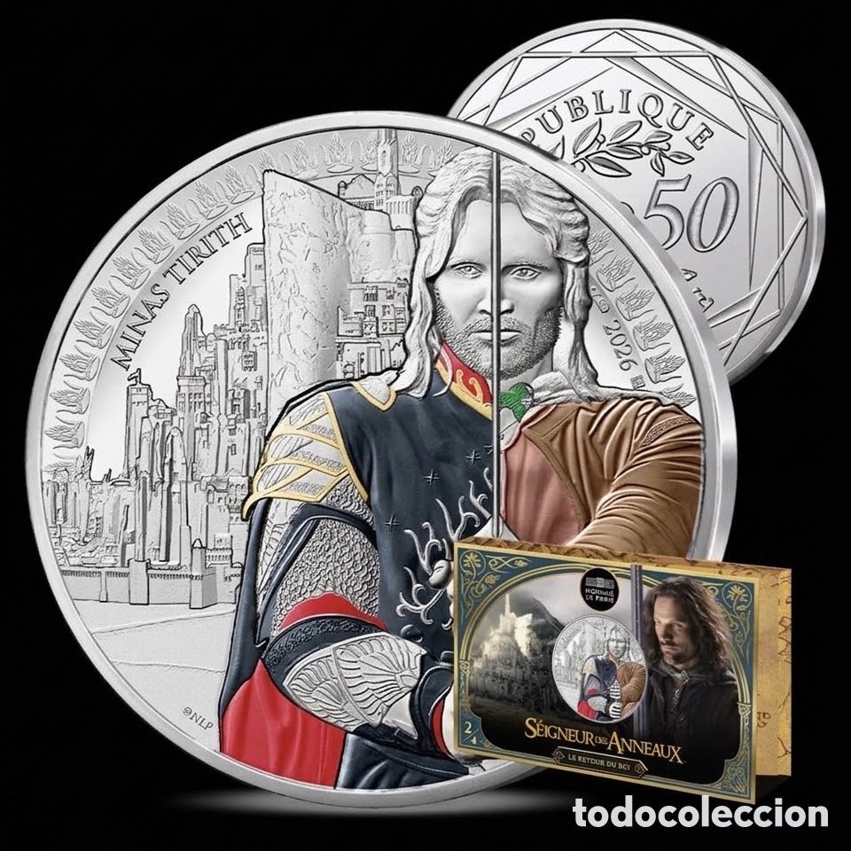 Monedas antiguas de Europa: Moneda colecci&oacute;n Aragorn Se&ntilde;or de los Anillos 2026