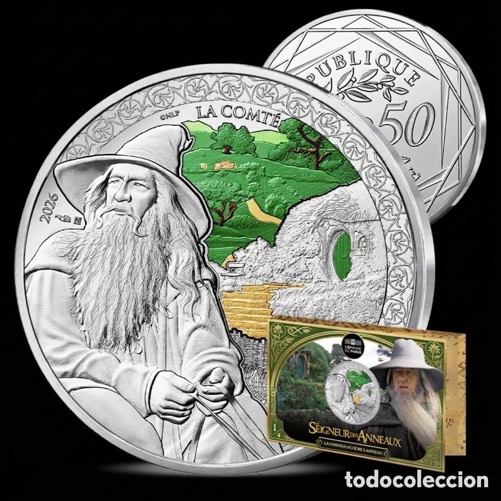 Monedas antiguas de Europa: Moneda colecci&oacute;n Gandalf Se&ntilde;or de los Anillos 2026