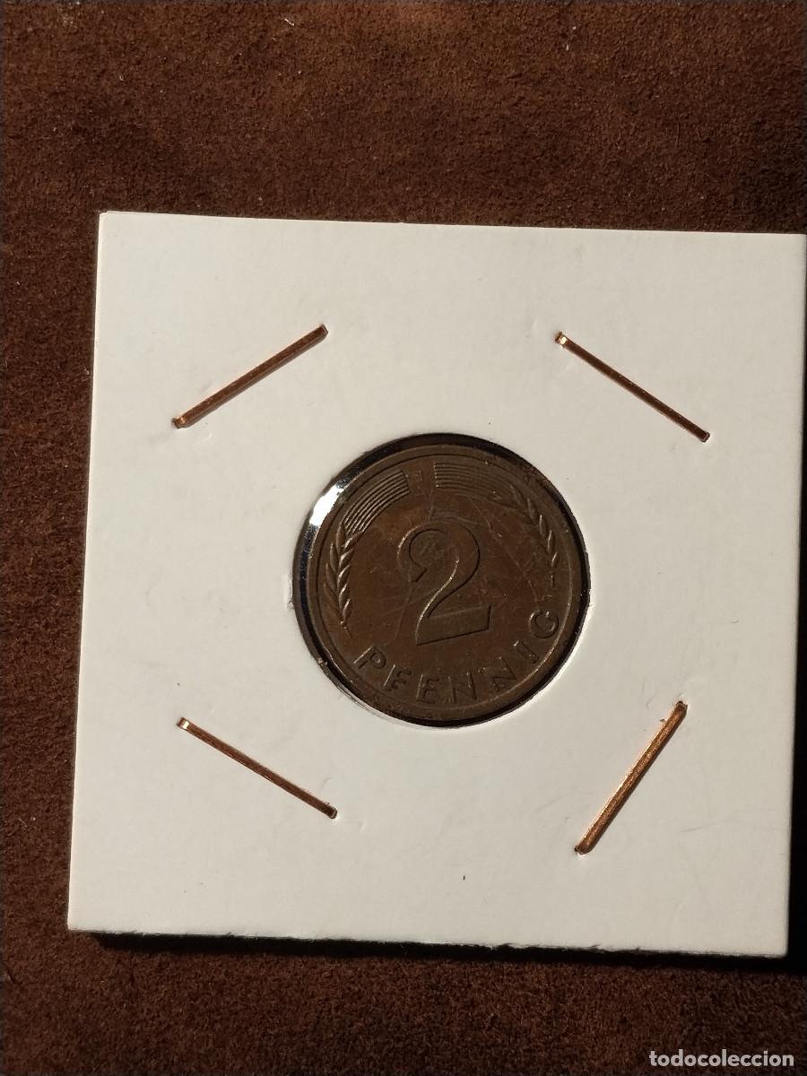 Monedas antiguas de Europa: Alemania Federal 2 Pfennig 1961 &bull; Bundesrepublik Deutschland &bull; Moneda original