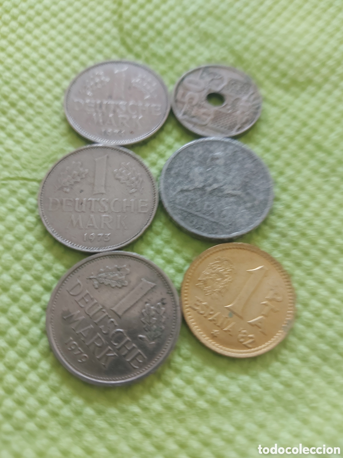 Monedas antiguas de Europa: 3 monedas de Espa&ntilde;a y3