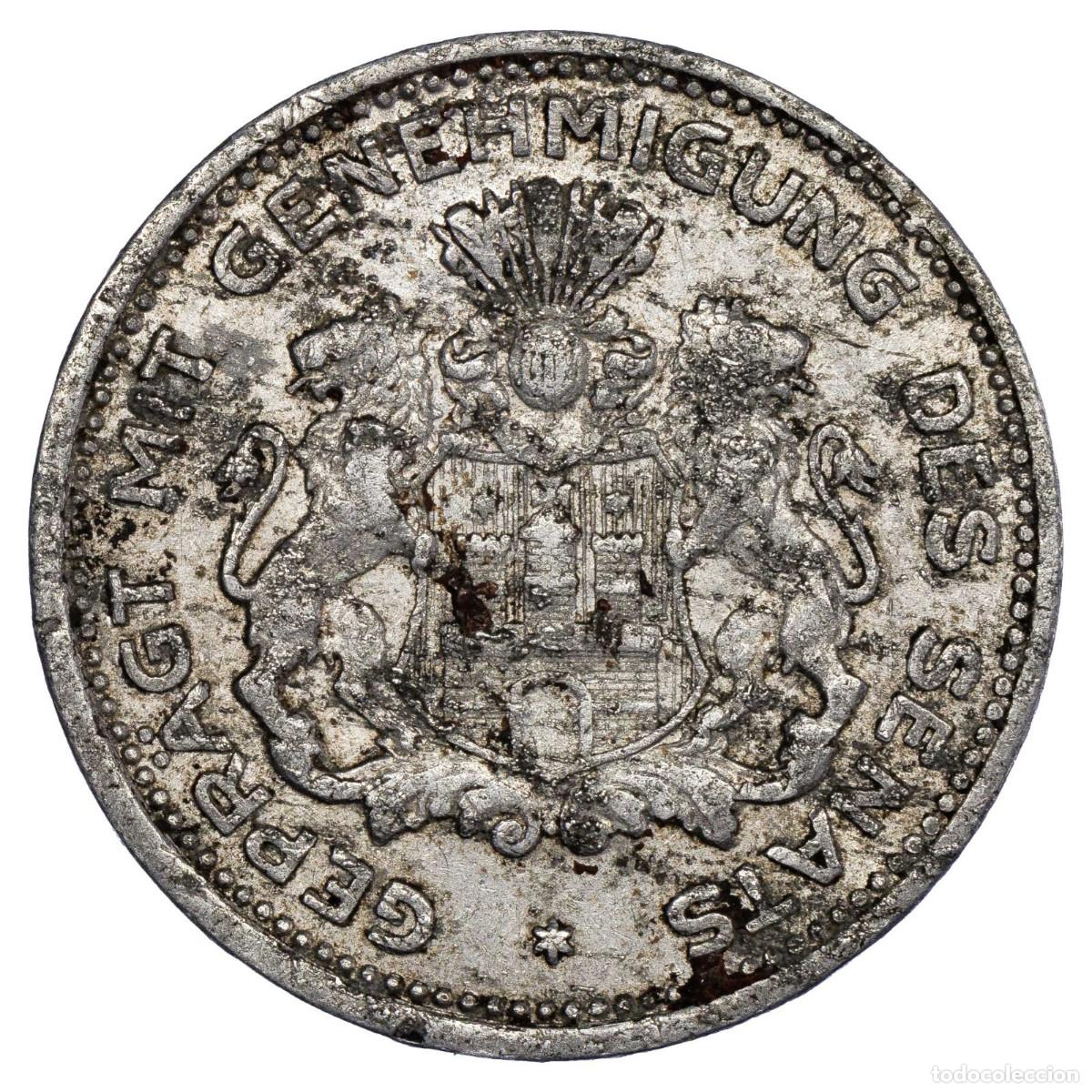 Monedas antiguas de Europa: Alemania ficha de necesidad Notgeld 5 &frasl; 100 Verrechnungsmarke 1923