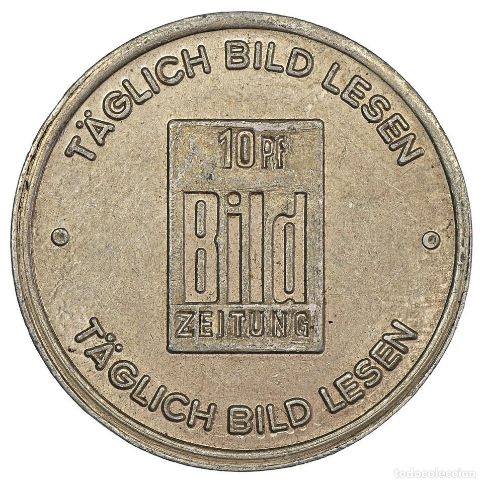 Monedas antiguas de Europa: Alemania Ficha Publicitaria Publicaci&oacute;n Diario Bild Hamburgo 1957 Aluminio