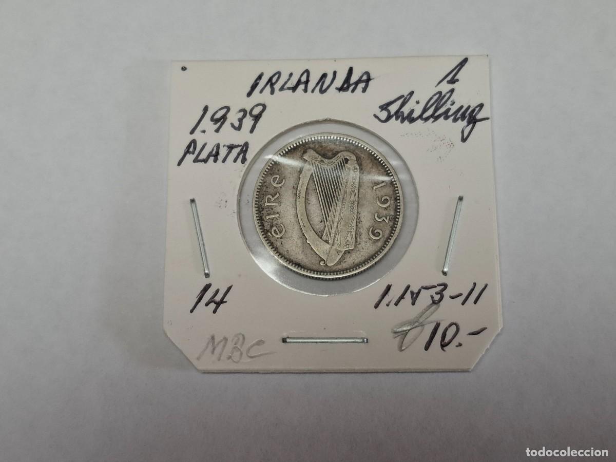 Monedas antiguas de Europa: 1 SHILLING de PLATA de 1939 km 14 IRLANDA en MBC