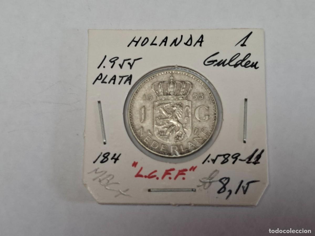 Monedas antiguas de Europa: 1 GULDEN de PLATA de 19595 KM 184 HOLANDA en MBC+