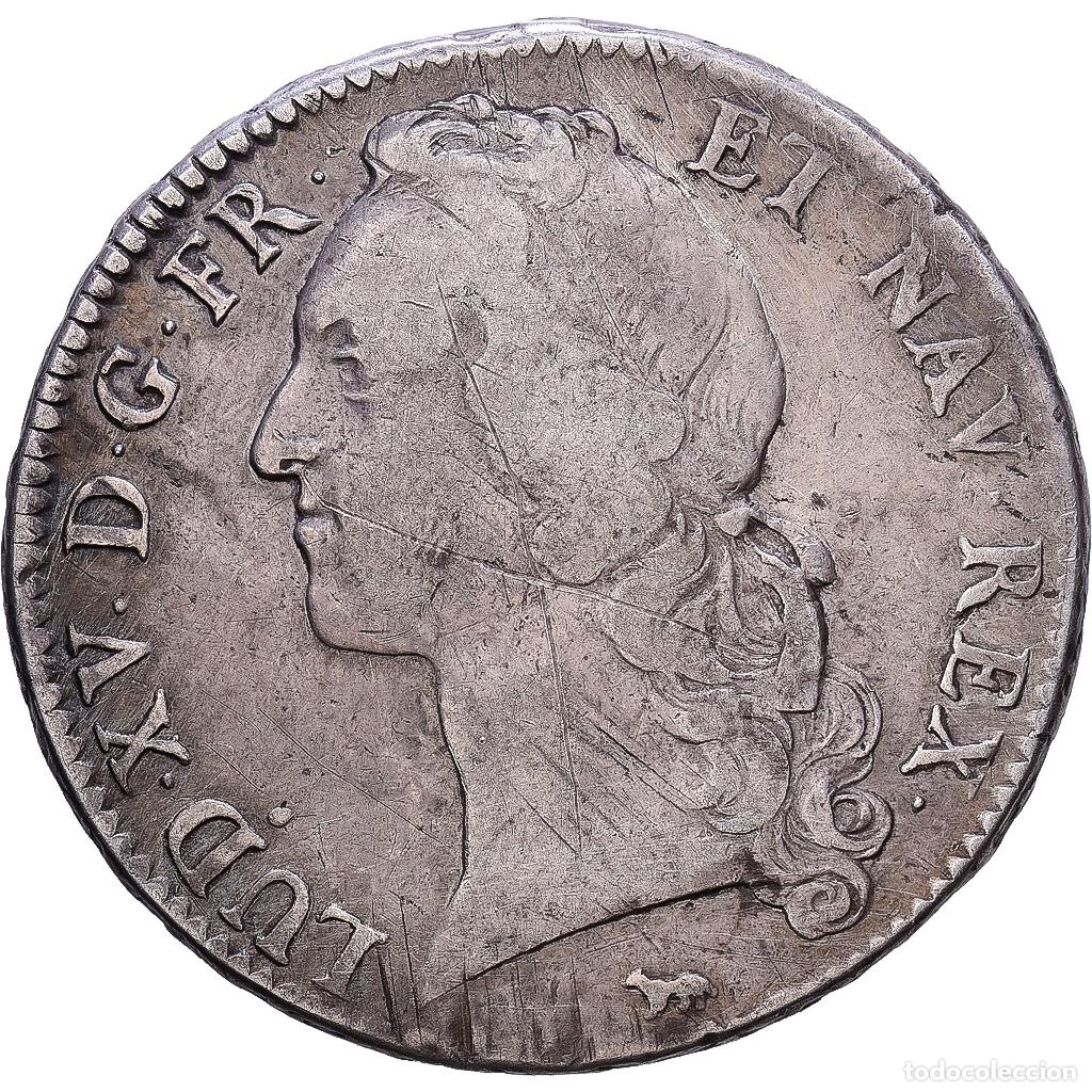 Monedas antiguas de Europa: [#1552394] Francia, Louis XV, &Eacute;cu au bandeau, 1752, Paris, 2&eacute;me sem., Plata, BC+