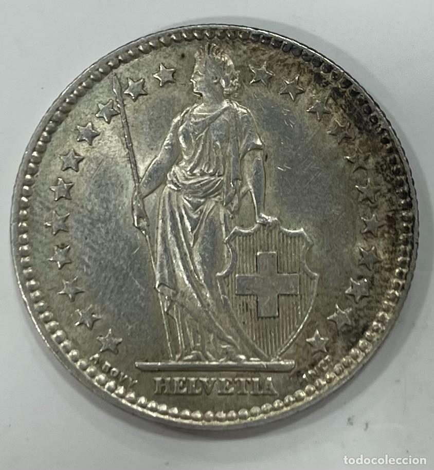 Monedas antiguas de Europa: SUIZA. A&Ntilde;O 1955. 2 FRANCOS PLATA (835) PESO 10GR