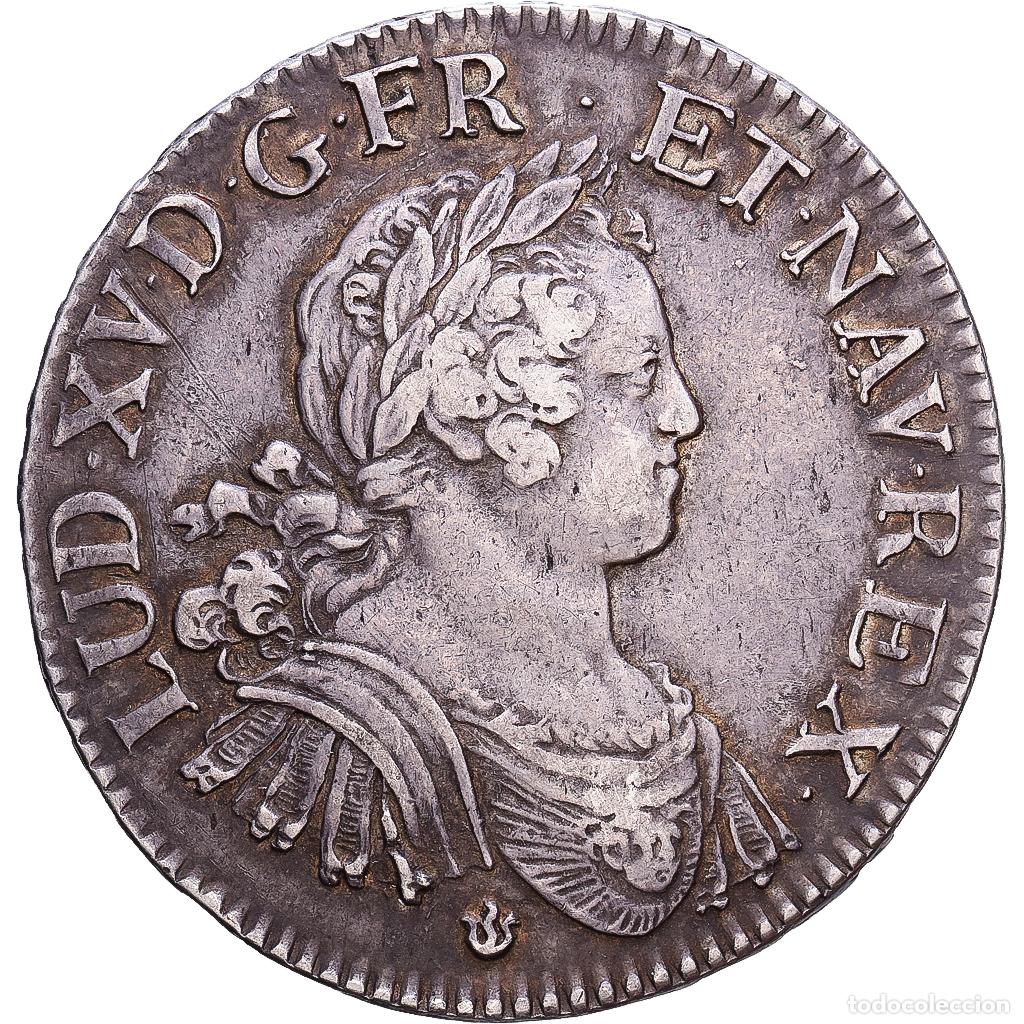 Monedas antiguas de Europa: [#1547465] Francia, Louis XV, Ecu aux 8 L, 1725, Lyon, Plata, MBC, Gadoury:320