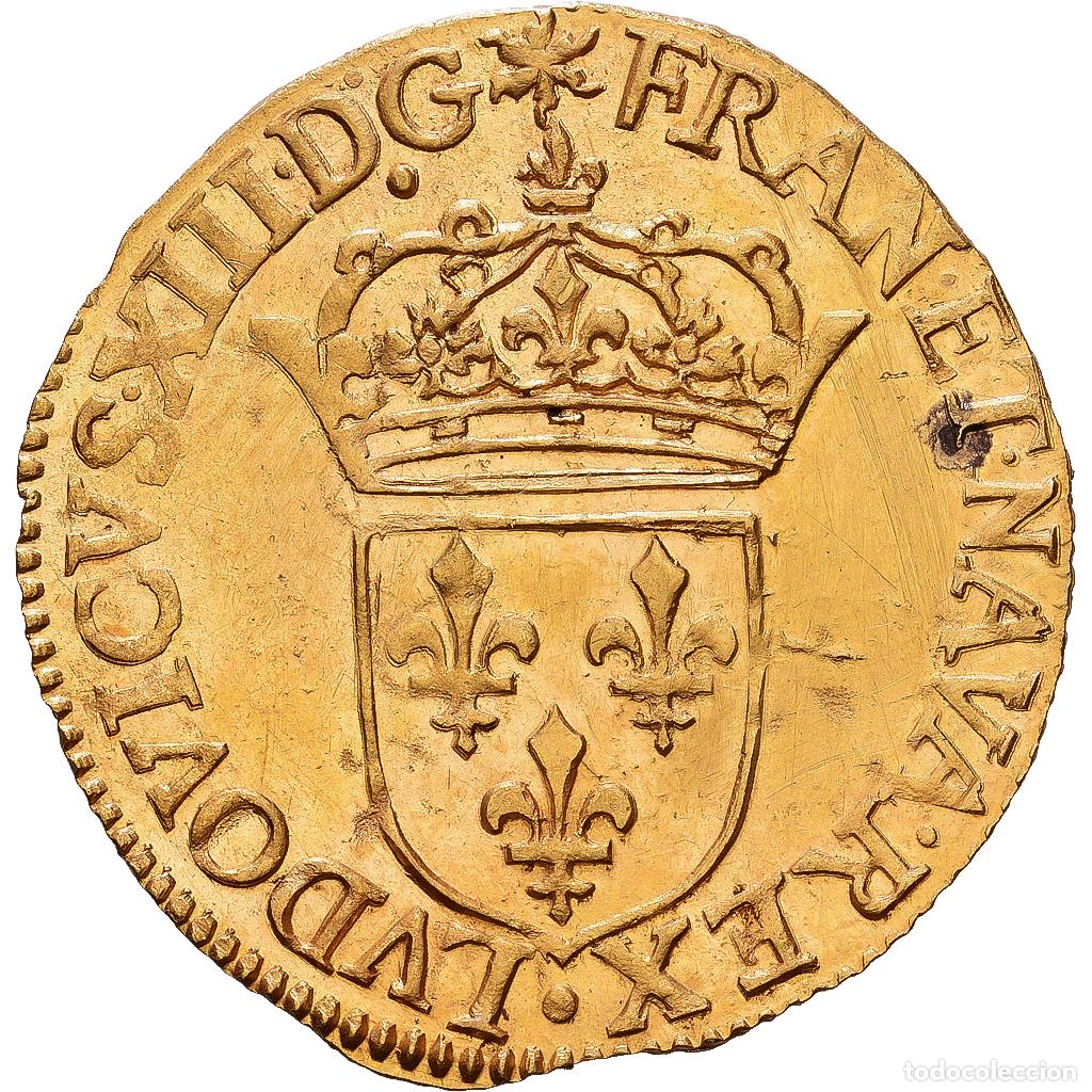 Monedas antiguas de Europa: [#1547436] Francia, Louis XIII, Ecu d'or, 1633, Rouen, Oro, EBC+, Gadoury:55