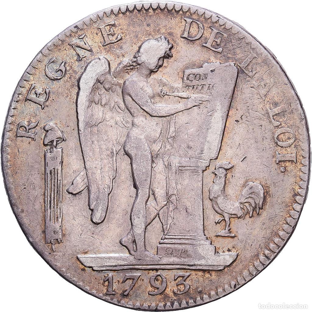 Monedas antiguas de Europa: [#1547460] Francia, Convention, 6 Livres, G&eacute;nie, 1793 / AN II, Paris, Plata, MBC