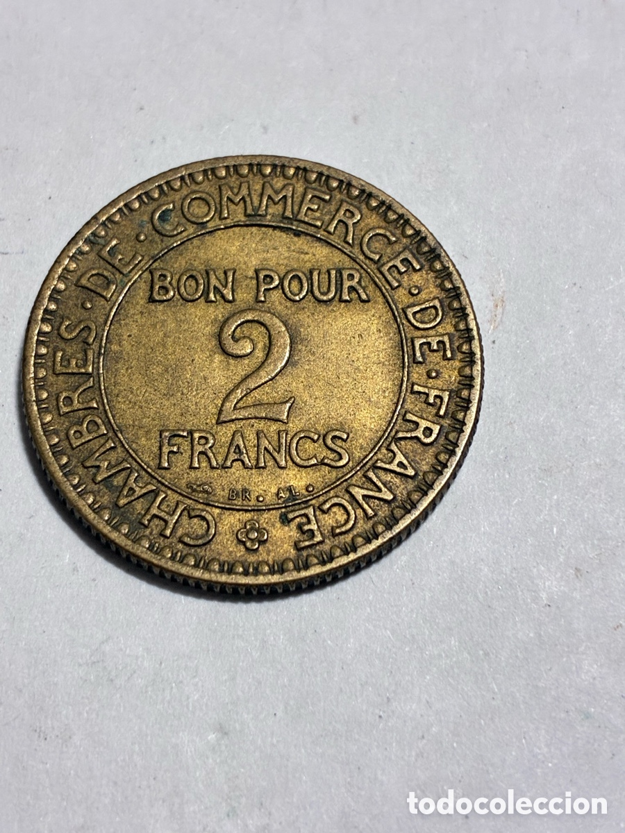 Monedas antiguas de Europa: MONEDA DE 2 FRANCOS INDUSTRIA Y COMERCIO 1923 FRANCIA X-53