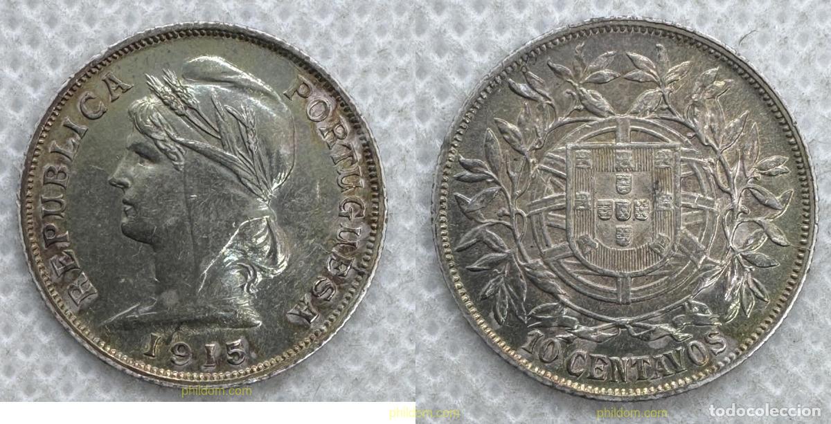 Monedas antiguas de Europa: 5540 PORTUGAL 1915 PORTUGAL 10 CENTAVOS 1915