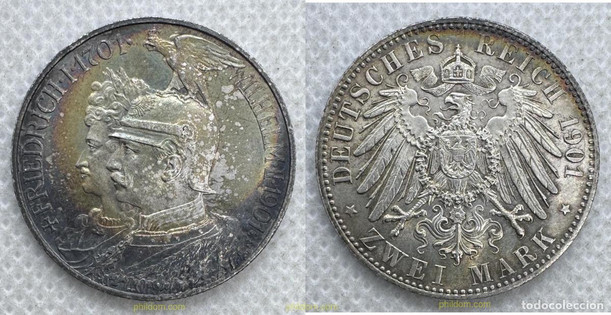Monedas antiguas de Europa: 5535 ALEMANIA 1904 GERMANY PRUSSIA 2 MARK 1904 FRIEDRICH III WILHELM I