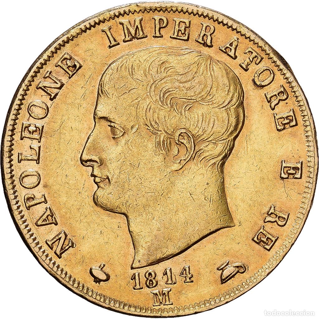 Monedas antiguas de Europa: [#1552357] Estados italianos, KINGDOM OF NAPOLEON, Napoleon I, 40 Lire, 1814, Milan, Oro