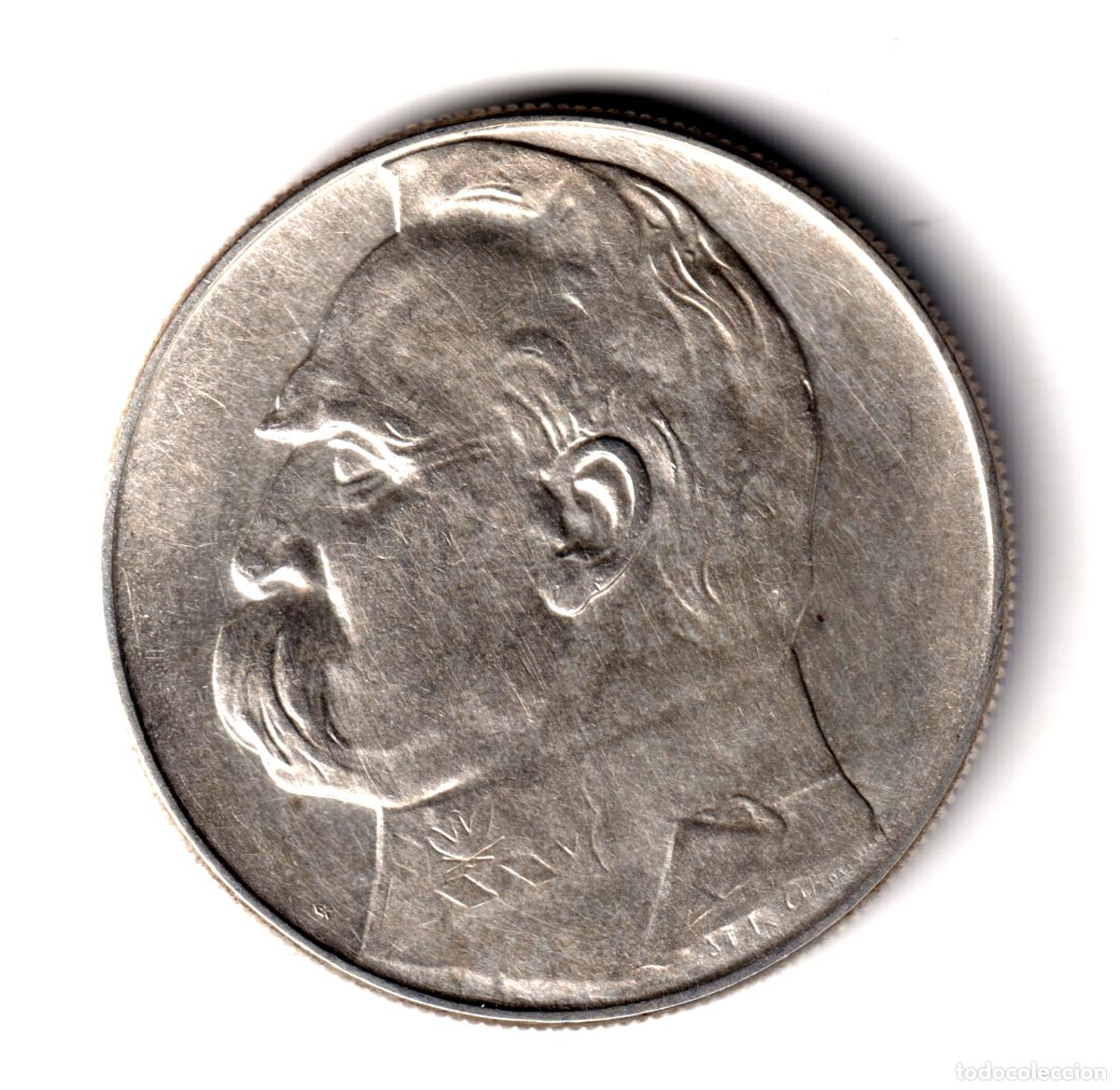 Monedas antiguas de Europa: POLONIA 10 Zlotys plata 1936 J&oacute;zef Piłsudski