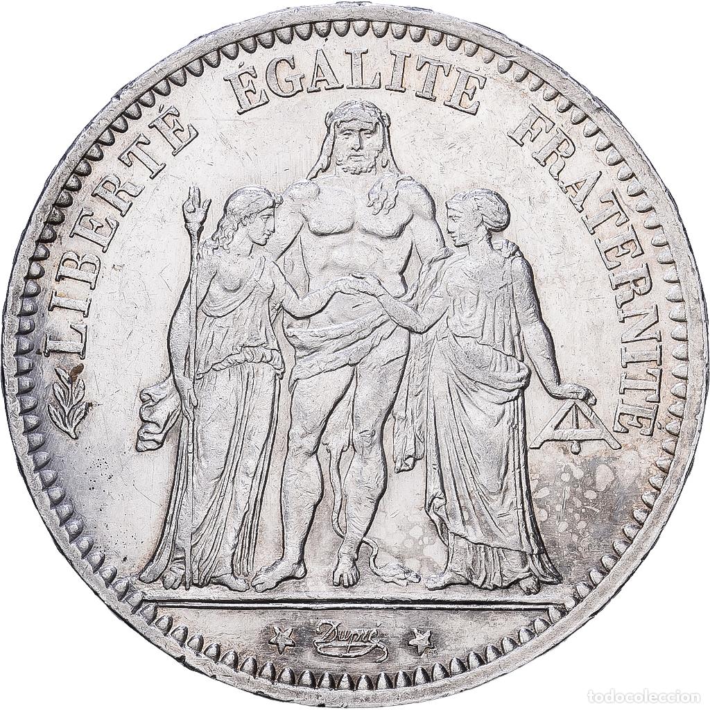 Monedas antiguas de Europa: [#1552431] Francia, 5 Francs, Hercule, 1873, Paris, Plata, EBC+, Gadoury:745a, KM:820.1