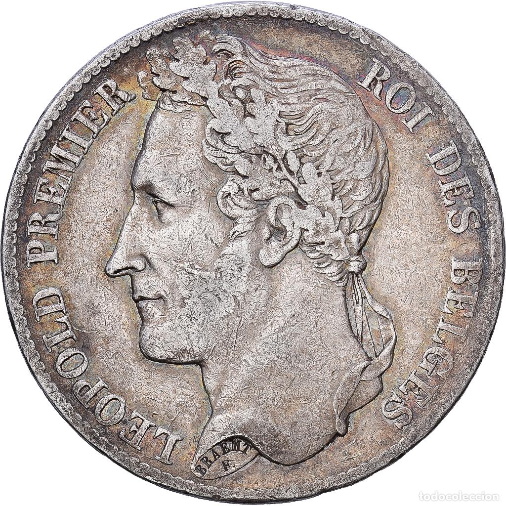 Monedas antiguas de Europa: [#1552374] B&eacute;lgica, Leopold I, 5 Francs, 5 Frank, 1833, Brussels, Plata, BC+, KM:3.1