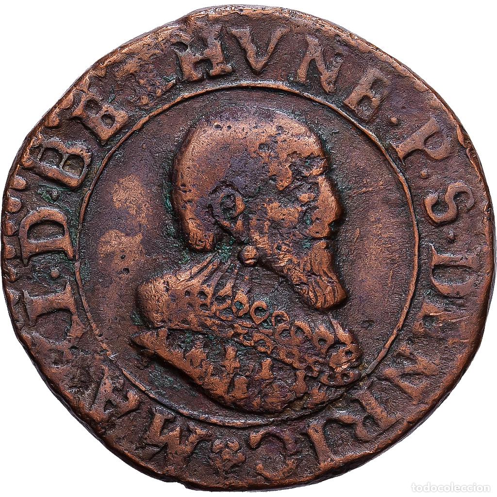 Monedas antiguas de Europa: [#1547493] Francia, Maximilien I of Bethune, Double Tournois, 1616, Henrichemont, Bronce