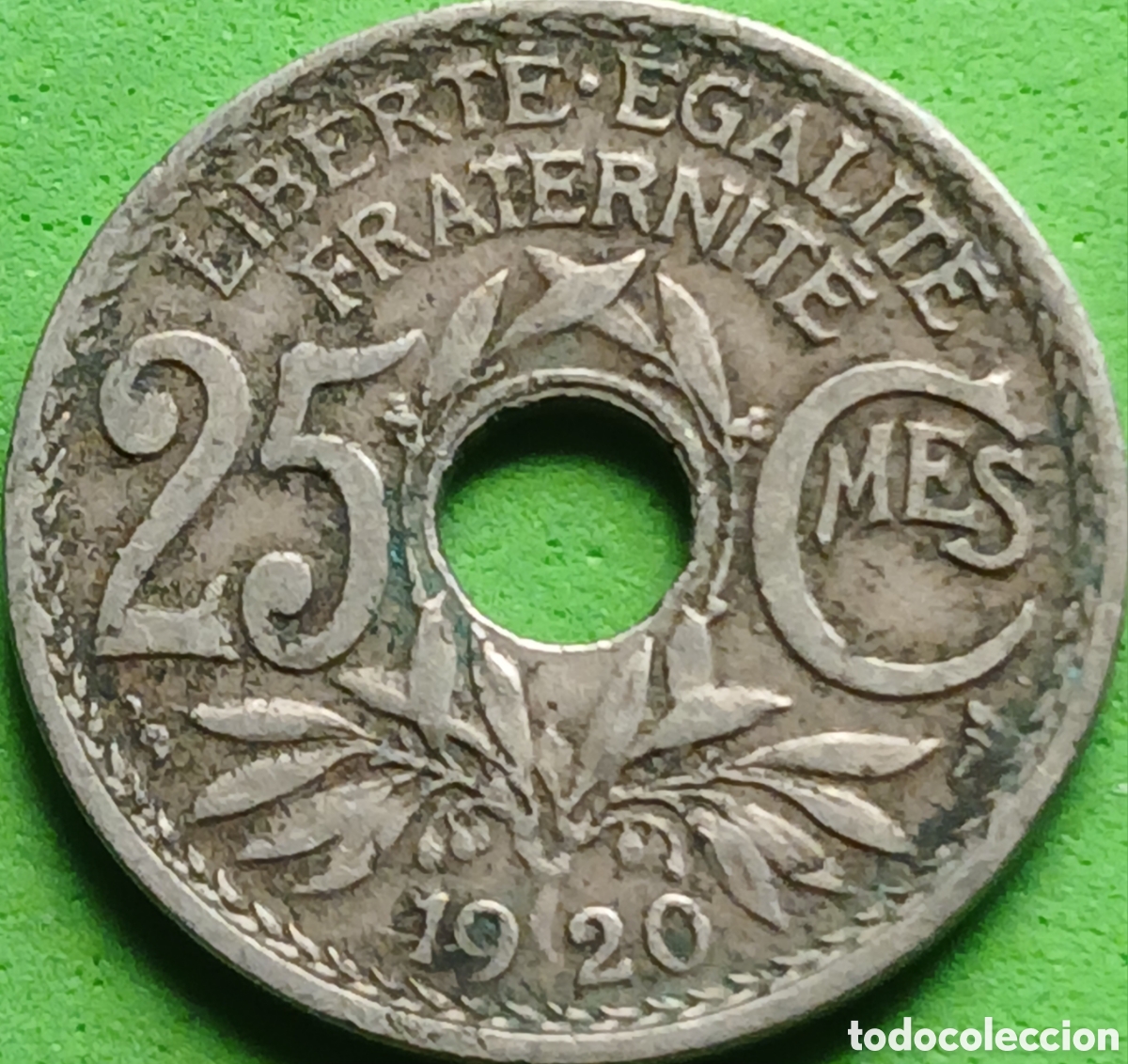 Monedas antiguas de Europa: Francia 25 c&eacute;ntimos 1920 km#867a