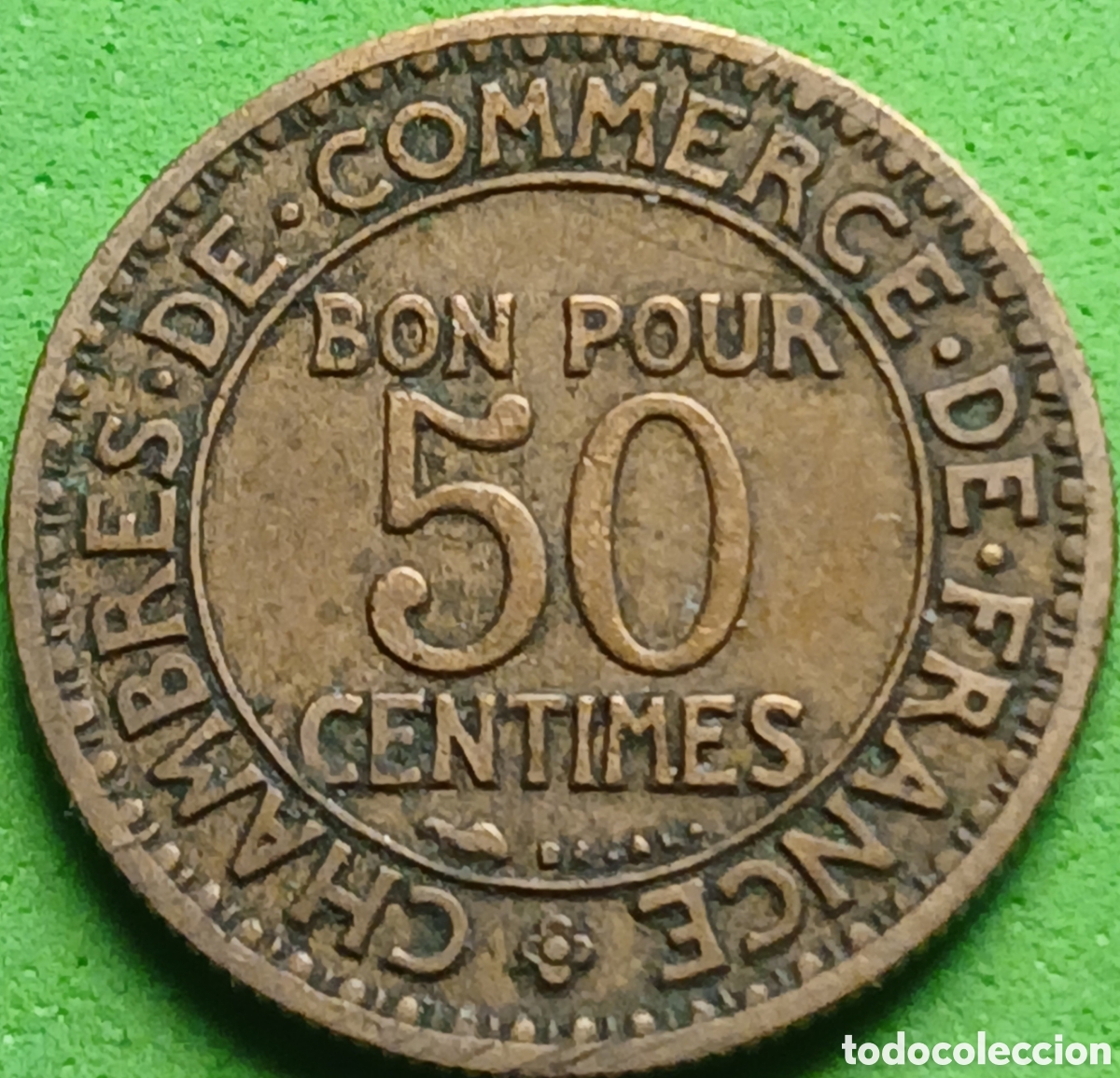 Monedas antiguas de Europa: Francia 50 c&eacute;ntimos 1923 km#884