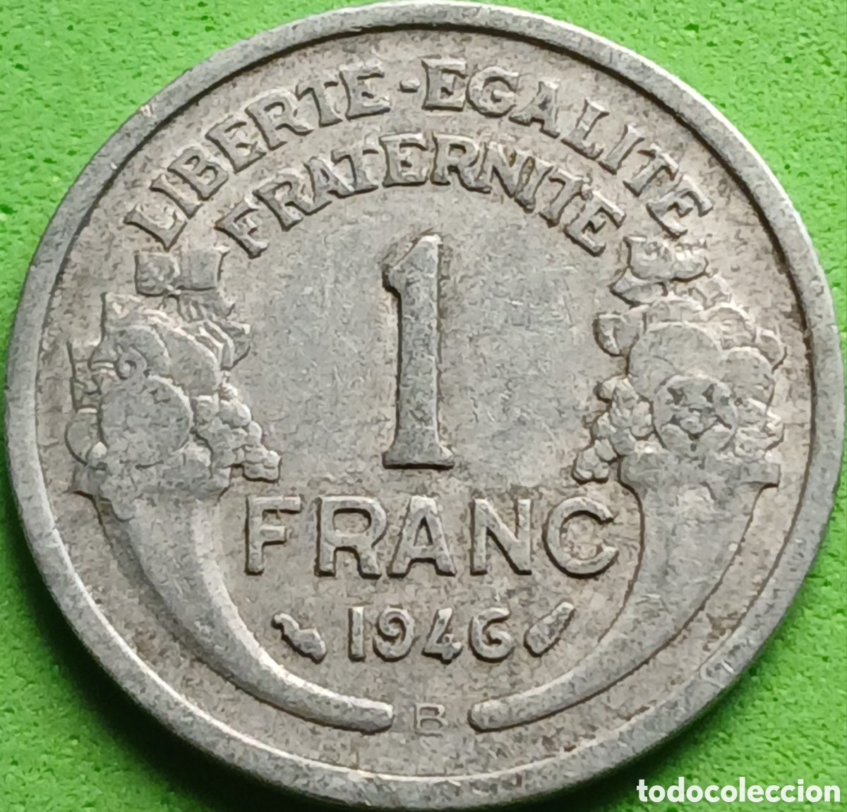 Monedas antiguas de Europa: Francia 1 franco 1946 B Beaumont-le-Roger km#885a