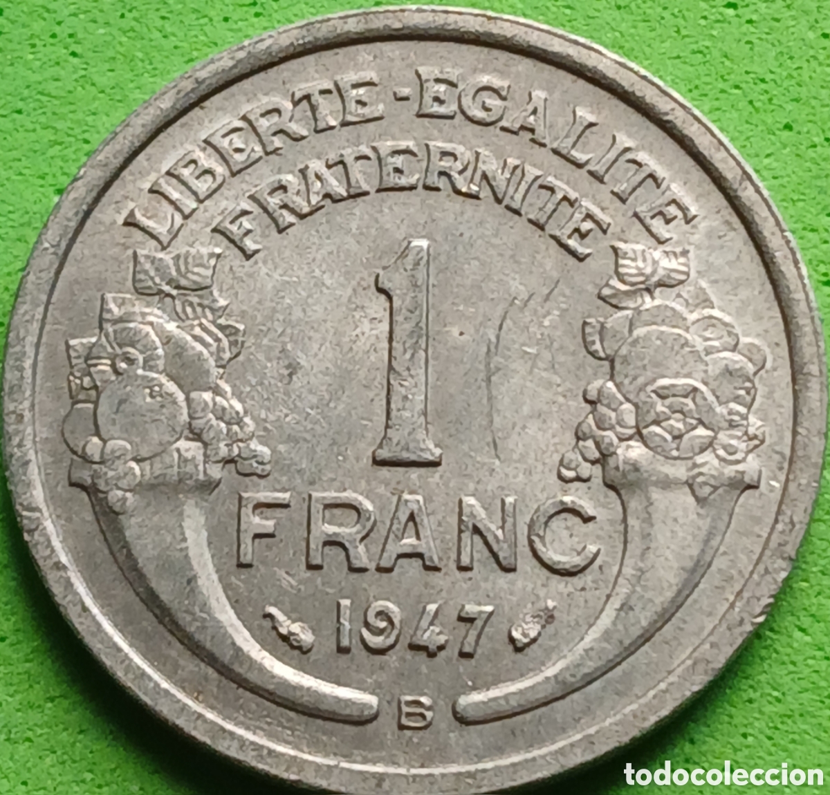 Monedas antiguas de Europa: Francia 1 franco 1947 B Beaumont-le-Roger km#885a