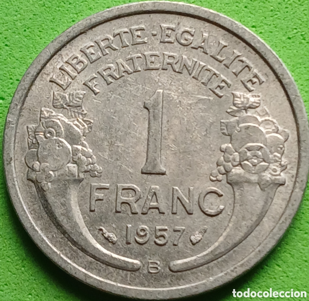 Monedas antiguas de Europa: Francia 1 franco 1957 B Beaumont-le-Roger km#885a